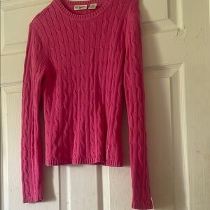 Pink Cable Knit Sweater